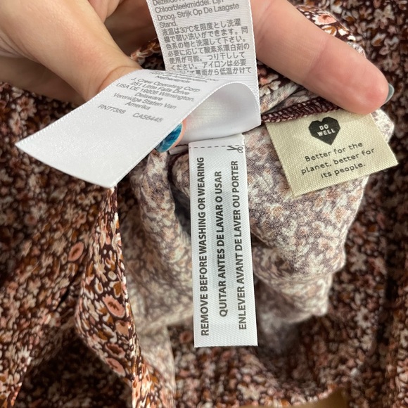 NWOT Madewell Tie-Front wrap top cottage garden ditsy floral earthtone neutral - Picture 11 of 11